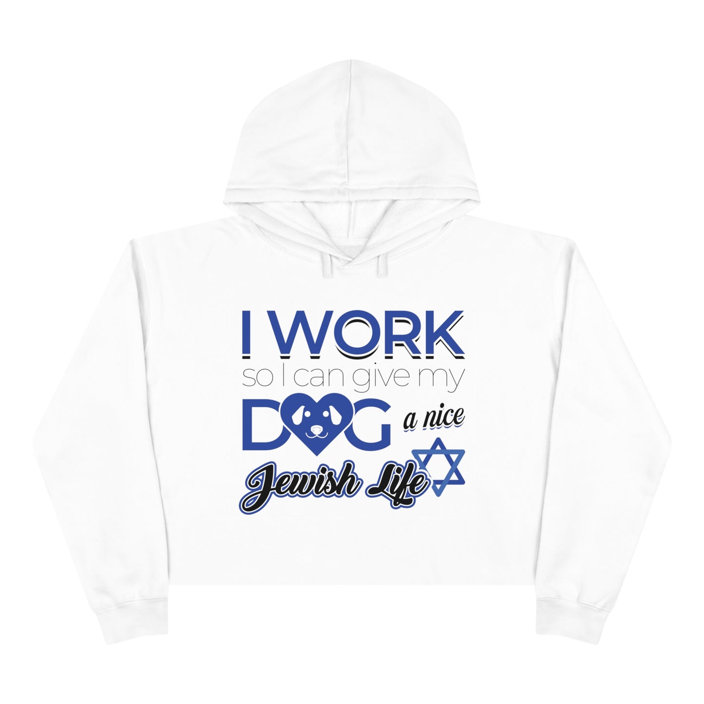 Nice Jewish Life Cropped Hoodie by HaHa Novelties